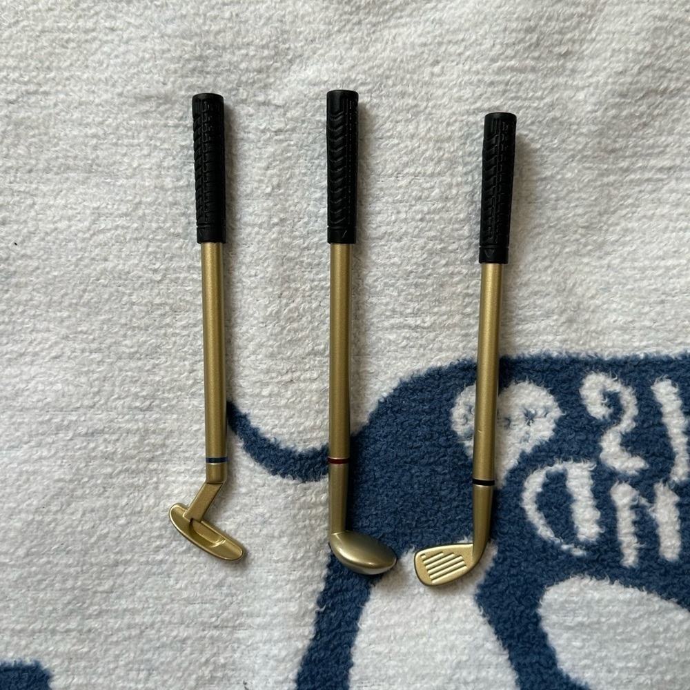 Golf pen set stationary novelty gift new 3x pens - Picture 3 of 8